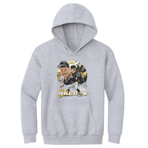 Kids Hooded Sweatshirt Paul Skenes Vintage Hoodie – Midweight Cotton Blend Pullover Kids Youth Hoodie - YinzerShop