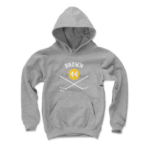 Kids Hooded Sweatshirt Rob Brown Pittsburgh 44 Printed Graphic Hoodie - Loose Fit Cotton Blend Kids Youth Hoodie - YinzerShop