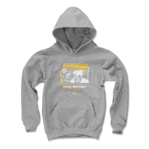 Kids Hooded Sweatshirt Ryan Whitney Pittsburgh Tones – Loose Fit Polyester Cotton Blend Hoodie Kids Youth Hoodie - YinzerShop
