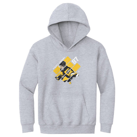 Kids Hooded Sweatshirt - Sidney Crosby Stripes Polyester Cotton Blend Pullover Kids Youth Hoodie - YinzerShop