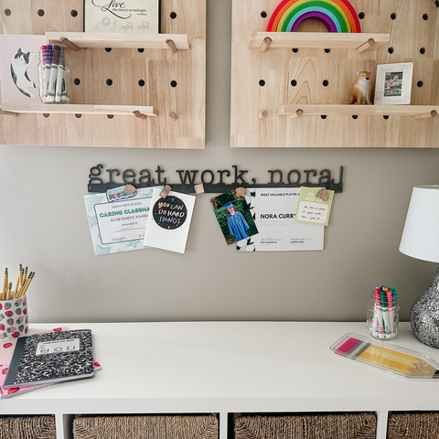 Magnetic Display Bar - Custom Name Steel Sign | Certificate Display Holder & Project Magnet