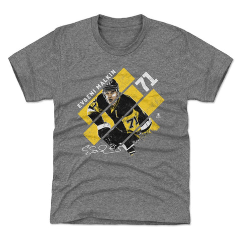Kids Tri Blend T Shirt - Evgeni Malkin Stripes | Premium Soft Cotton Blend Tee Kids T-Shirt - YinzerShop