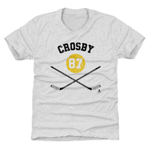 Kids Tri-Blend T-Shirt Featuring Sidney Crosby Sticks - Vintage Graphic Tee, Soft & Comfortable Kids T-Shirt - YinzerShop