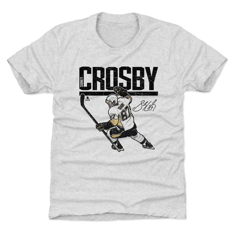 Kids Tri-Blend T-Shirt - Sidney Crosby Vintage Graphic Tee | Soft, Comfortable Premium Shirt Kids T-Shirt - YinzerShop