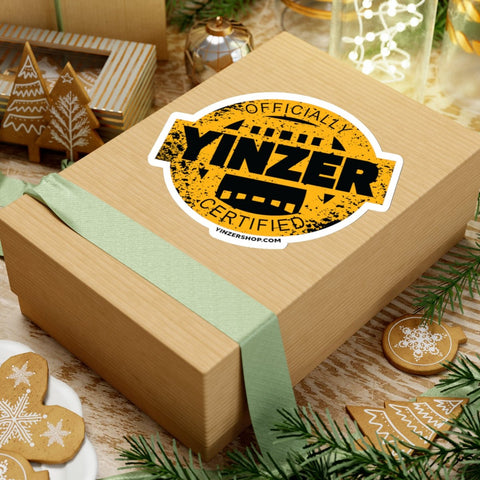 Kiss Cut Sticker - Black & Yellow Certified Yinzer Removable Decal with Colorful Labels Paper Products - YinzerShop