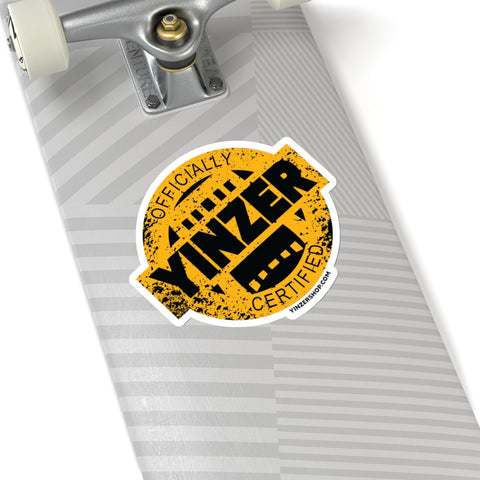Kiss Cut Sticker - Black & Yellow Certified Yinzer Removable Decal with Colorful Labels Paper Products - YinzerShop