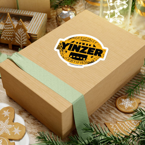 Kiss Cut Sticker - Black & Yellow Certified Yinzer Removable Decal with Colorful Labels Paper Products - YinzerShop