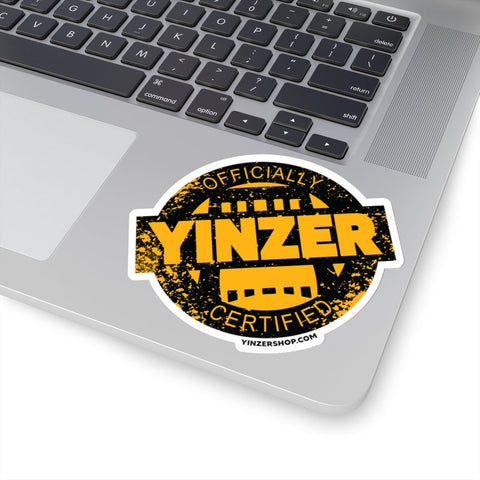 Kiss Cut Sticker Certified Yinzer – Vinyl Custom Stickers | Printify Durable Adhesive Paper Products - YinzerShop