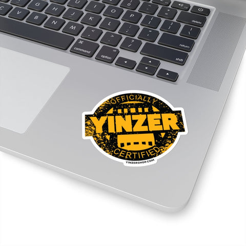 Kiss Cut Sticker Certified Yinzer – Vinyl Custom Stickers | Printify Durable Adhesive Paper Products - YinzerShop