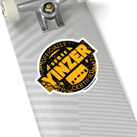 Kiss Cut Sticker Certified Yinzer – Vinyl Custom Stickers | Printify Durable Adhesive Paper Products - YinzerShop