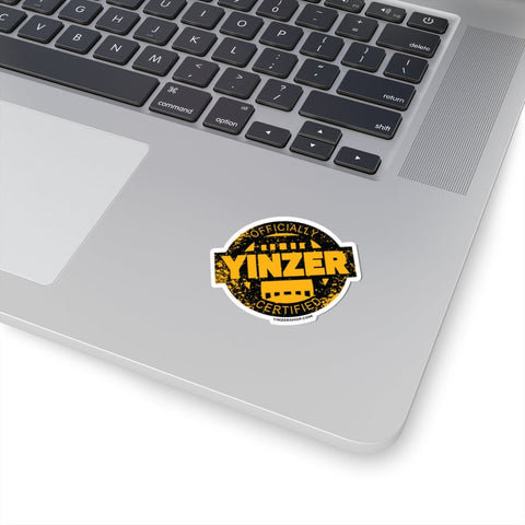 Kiss Cut Sticker Certified Yinzer – Vinyl Custom Stickers | Printify Durable Adhesive Paper Products - YinzerShop