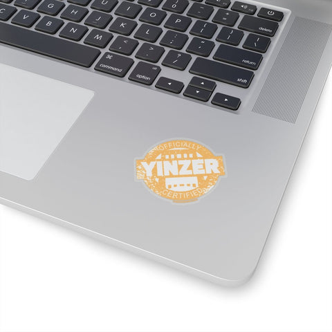 Kiss-Cut Sticker Yellow Certified Yinzer | Custom Vinyl Waterproof Decals Paper Products - YinzerShop