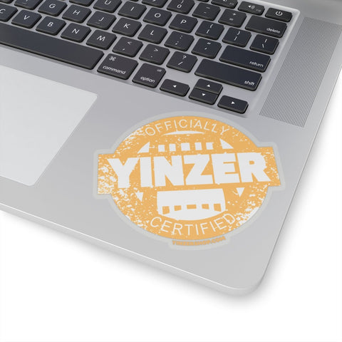 Kiss-Cut Sticker Yellow Certified Yinzer | Custom Vinyl Waterproof Decals Paper Products - YinzerShop