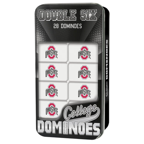 Ohio State Buckeyes Dominoes - Licensed NCAA Resin Domino Pieces in Collectible Tin Box