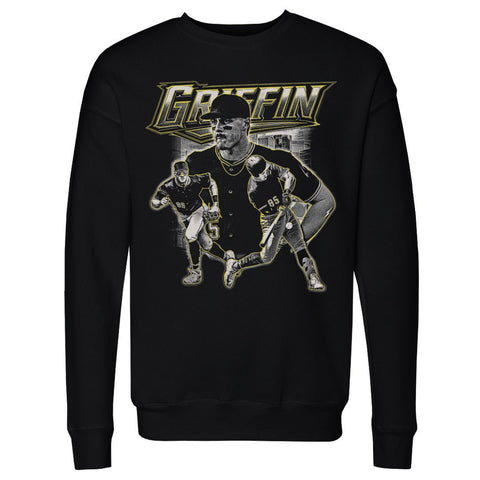 Konnor Griffin Crewneck Long Sleeve Sweatshirt - Pittsburgh Pirates Apparel, Midweight Cotton Polyester Blend Men's Crewneck Sweatshirt - YinzerShop