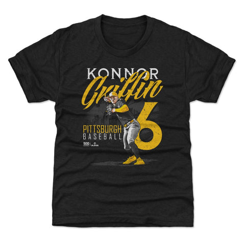 Konnor Griffin Kids Crewneck T-Shirt - Pittsburgh Pirates Lightweight Cotton Tee Kids T-Shirt - YinzerShop