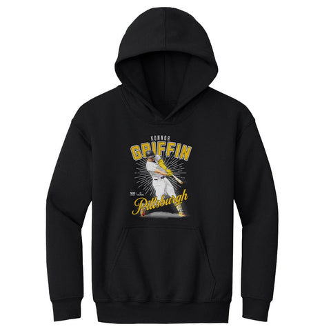 Konnor Griffin Kids Hooded Sweatshirt – Loose Fit Midweight Polyester Cotton Blend Hoodie Kids Youth Hoodie - YinzerShop