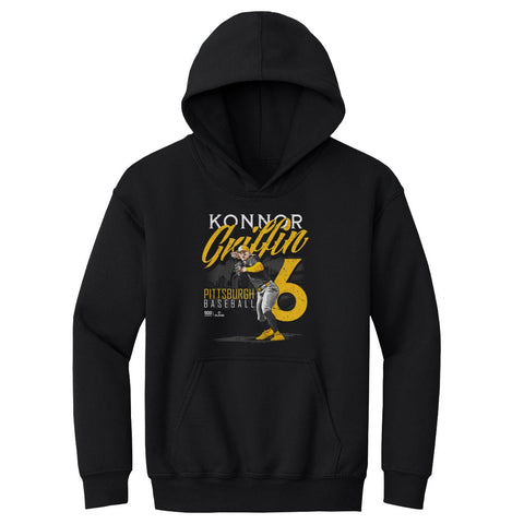 Konnor Griffin Kids Hooded Sweatshirt - Pittsburgh Pirates Athletic Midweight Hoodie Kids Youth Hoodie - YinzerShop
