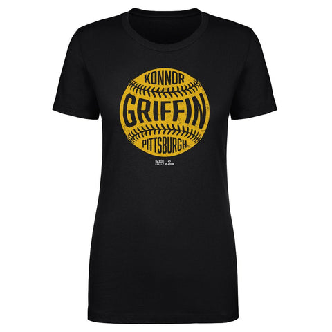 Konnor Griffin Pittsburgh Vintage Baseball Tee - Slim Fit Cotton Crewneck Women's T-Shirt - YinzerShop