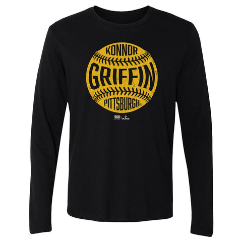 Konnor Griffin Vintage Baseball T-Shirt - Pittsburgh Pirates Cotton Crewneck Tee Men's Long Sleeve T-Shirt - YinzerShop