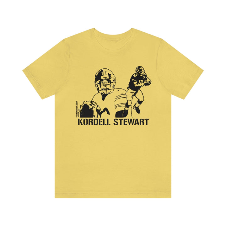 Kordell Stewart Legend T-Shirt Short Sleeve Tee T-Shirt Printify Yellow S 