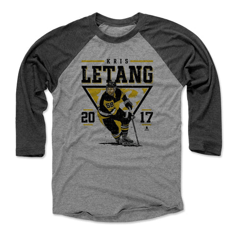 Kris Letang Baseball T-Shirt - Tri-Blend Raglan 3/4 Sleeve Unisex Shirt Men's Baseball T-Shirt - YinzerShop