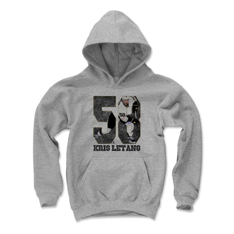 Kris Letang Kids Hooded Sweatshirt – Loose Fit Polyester Cotton Blend Hoodie Kids Youth Hoodie - YinzerShop