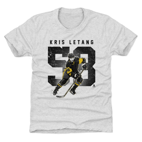 Kris Letang Kids Tri-Blend T-Shirt – Premium Vintage Kids Crewneck Tee Kids T-Shirt - YinzerShop
