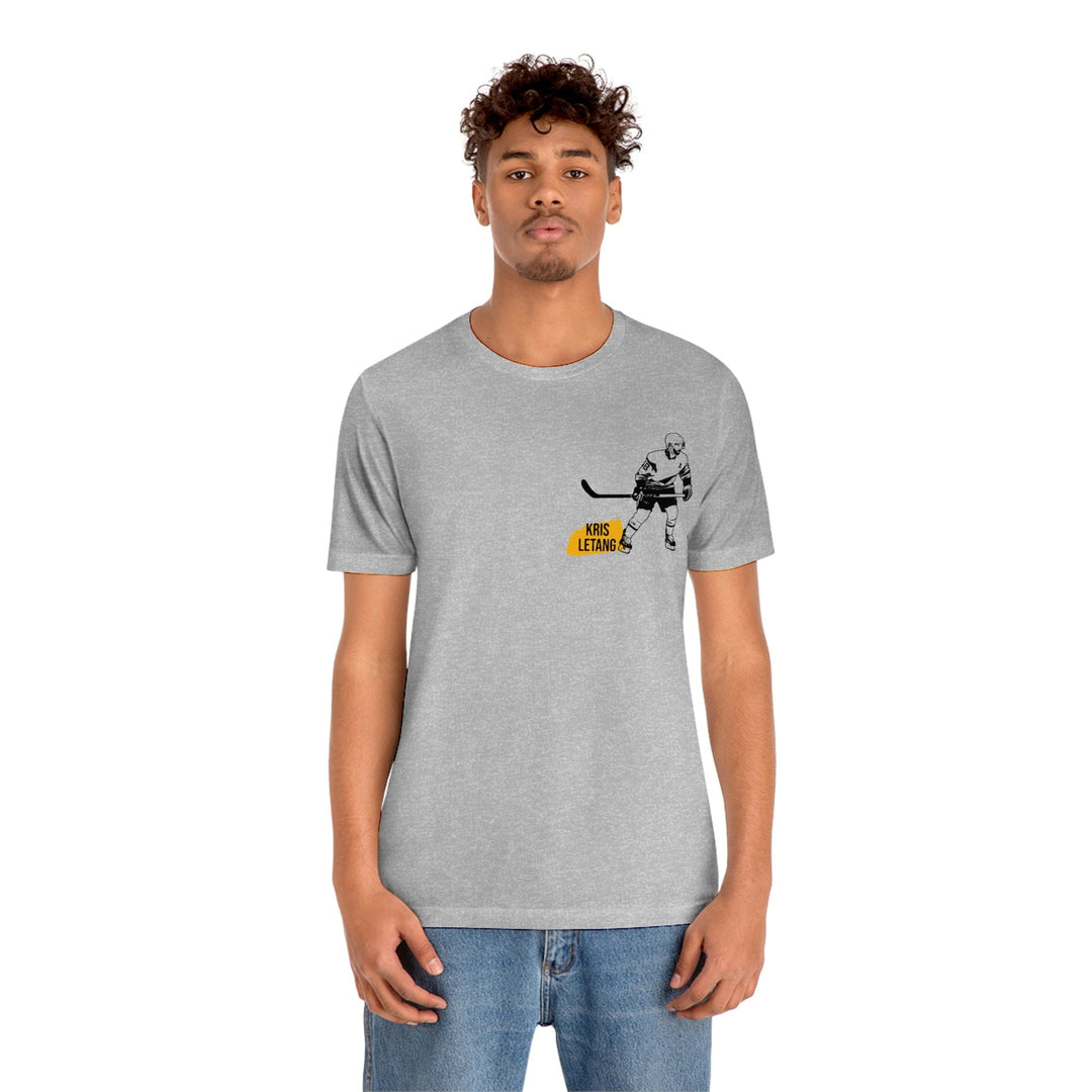 Printify Kris Letang Pittsburgh Headliner Series T-Shirt - Back-Printed Graphic Tee Athletic Heather / S
