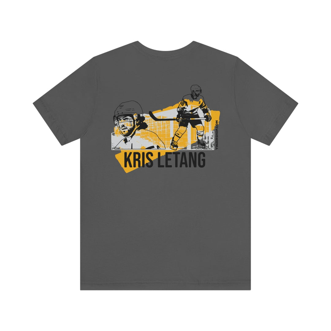 Printify Kris Letang Pittsburgh Headliner Series T-Shirt - Back-Printed Graphic Tee Athletic Heather / S