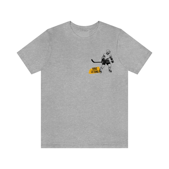 Kris Letang Pittsburgh Headliner Series T-Shirt - Back-Printed Graphic Tee T-Shirt Printify Athletic Heather S 