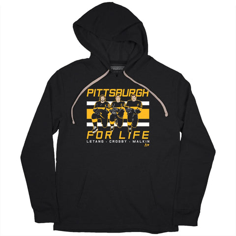 Kris Letang, Sidney Crosby, and Evgeni Malkin: Pittsburgh For Life Hoodie - YinzerShop