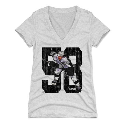 Kris Letang Women's V-Neck T-Shirt – Slim Fit Tri Blend Fabric Casual Sports Shirt Women's V-Neck T-Shirt - YinzerShop