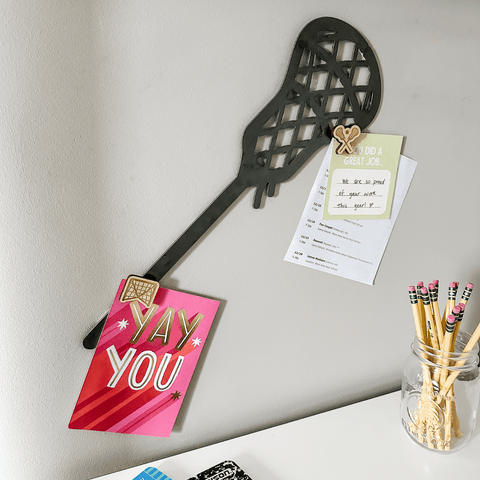 Lacrosse Wall Decor – Magnetic Steel Wall Sign | Sports Fan Gift & Team Display Wall Decor - YinzerShop