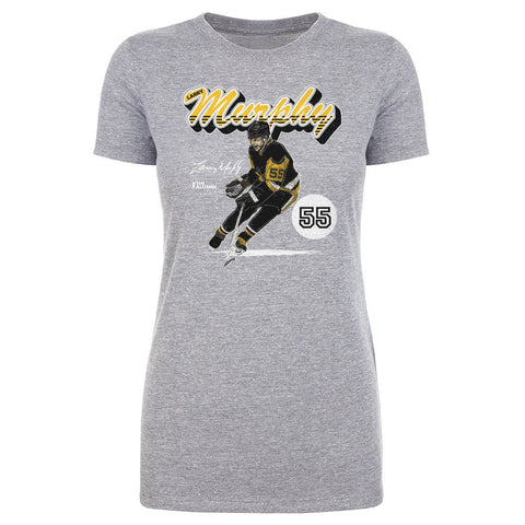 Larry Murphy Retro Script T-Shirt – Vintage Style Tee | Cotton Crewneck Shirt Women's T-Shirt - YinzerShop