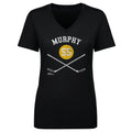 Larry Murphy V-Neck Cotton T-Shirt - Regular Fit Heather Cotton Blend Tee Women's V-Neck T-Shirt - YinzerShop