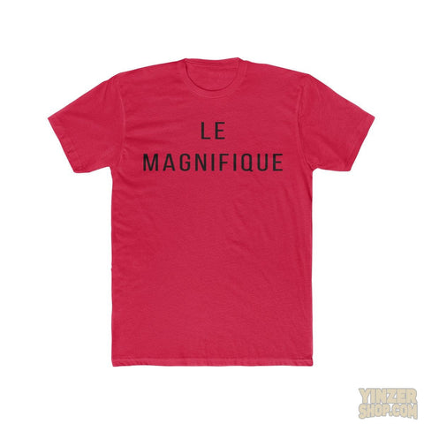 Le Magnifique Premium Fitted T-Shirt Black T-Shirt Printify Solid Red S 