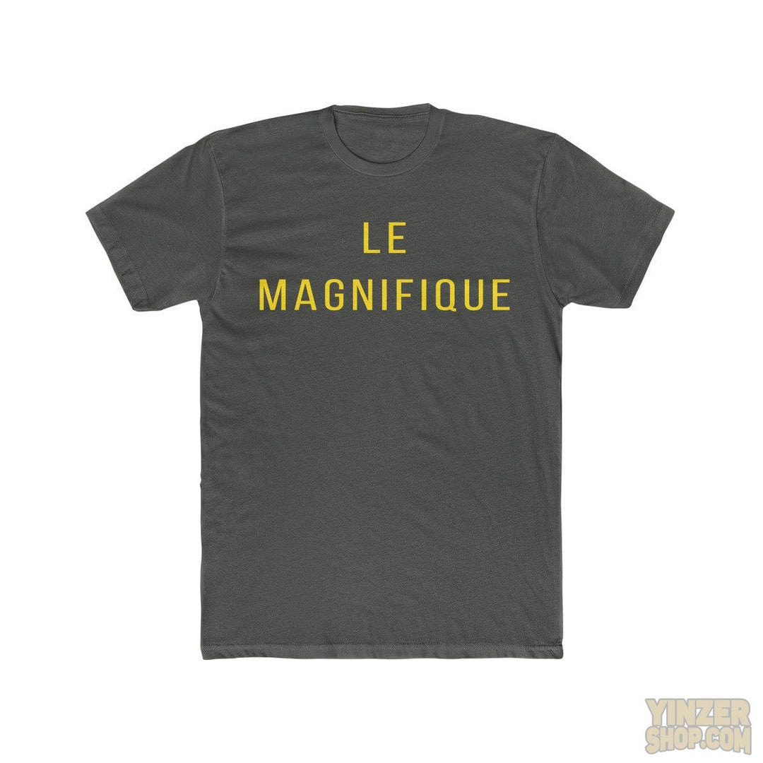 Le Magnifique Premium Fitted T-Shirt T-Shirt Printify Solid Heavy Metal S 
