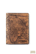 Leather Passport Wallet – Handmade Travel Wallet With Pittsburgh Map Etched Design Passport Wallet - YinzerShop