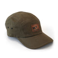 Leather Patch Camper Hat - RepresentPA Five Panel Adjustable Size Olive Green Cap Hat - YinzerShop