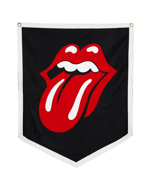 Lips Championship Banner • The Rolling Stones x Oxford Pennant Championship Banner - YinzerShop