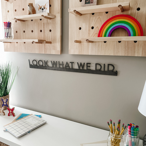 'Look What We Did' Magnetic Bar (sans serif font)