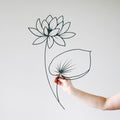 Lotus Flower Decor – 24 Inch Metal Lotus Sculpture | Peaceful Room Accent Wall Decor - YinzerShop