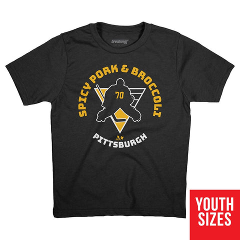 Louis Domingue: Spicy Pork & Broccoli Pittsburgh Penguins-Pro Hockey - YinzerShop