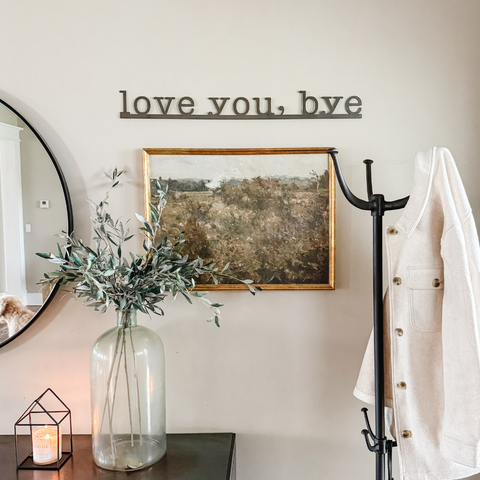 'Love You, Bye' Bar Wall Decor