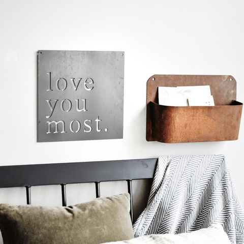 Love You Most Wall Decor - Magnetic Photo Display Steel Wall Art | Eco Friendly Wall Decor - YinzerShop