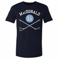 Lowell MacDonald T-Shirt - Pittsburgh Hockey Shirt With 18 Sticks Graphic Tee Men's Cotton T-Shirt - YinzerShop