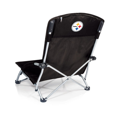 Pittsburgh Steelers - Tranquility Beach Chair with Carry Bag  Picnic Time Family of Brands Black  