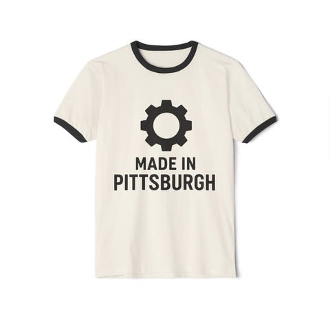Made in Pittsburgh - Unisex Cotton Ringer T-Shirt T-Shirt - YinzerShop