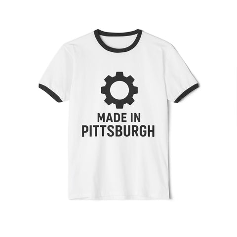 Made in Pittsburgh - Unisex Cotton Ringer T-Shirt T-Shirt - YinzerShop